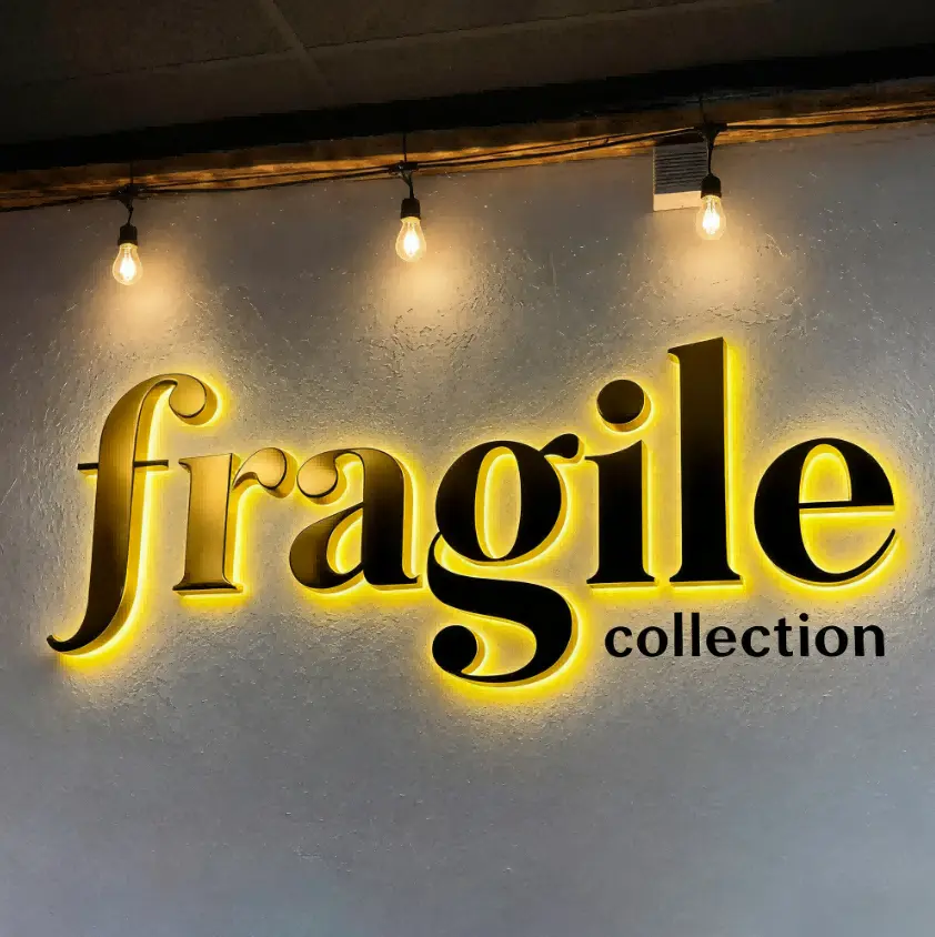 3D立體發光金屬字母背光Logo,適用於辦公室牆面廣告標誌 1