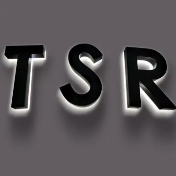 Luxury Mirror Gold Titanium Backlit Letters for Boutique Stores