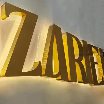 Electroplated Chrome Polished Backlit Letters with Cool White LED