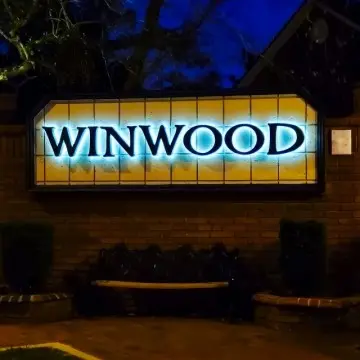 Brushed Silver Reverse Lit Backlit Signs with Warm White LED