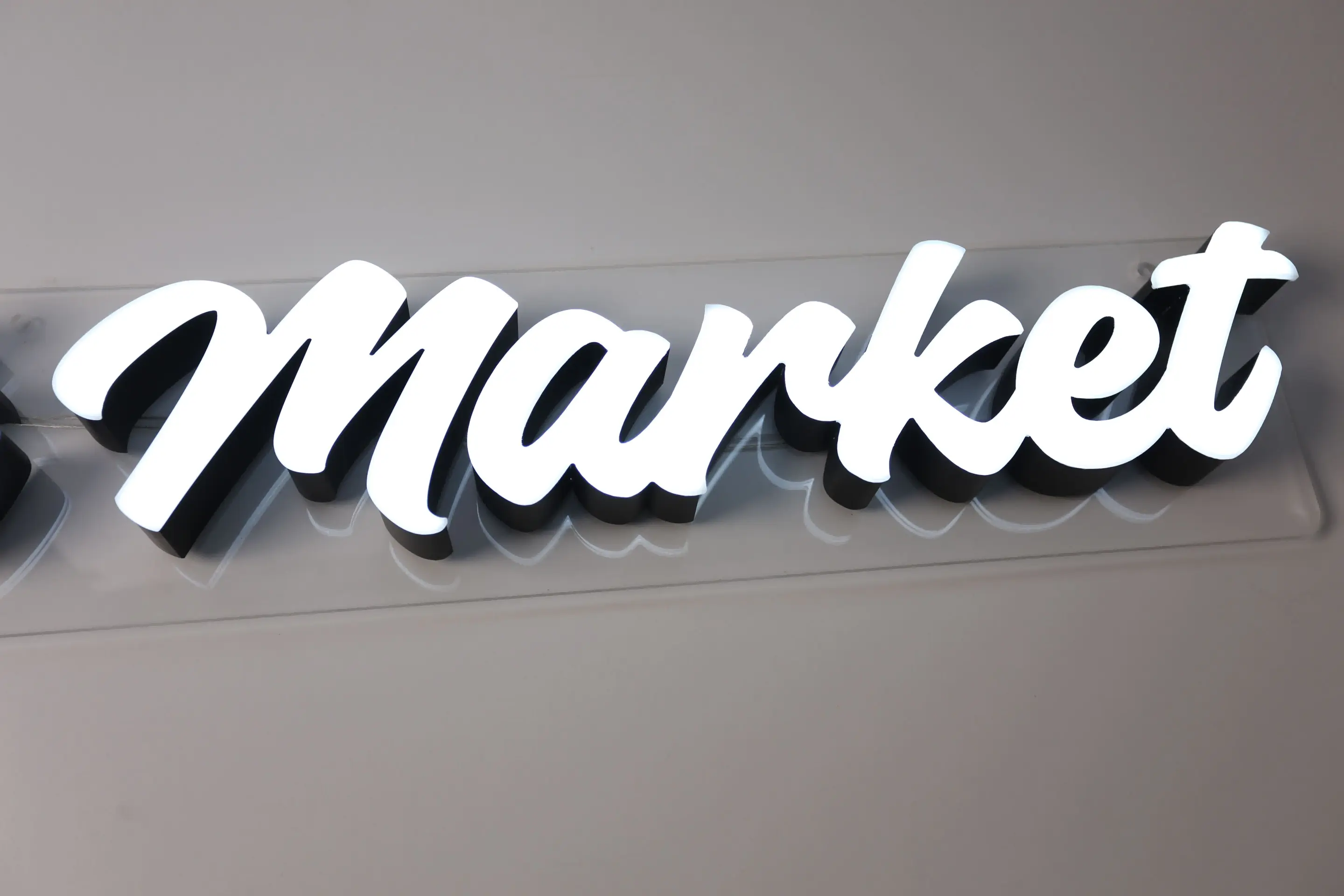 公司戶外3D壓克力LED招牌正面發光立體字